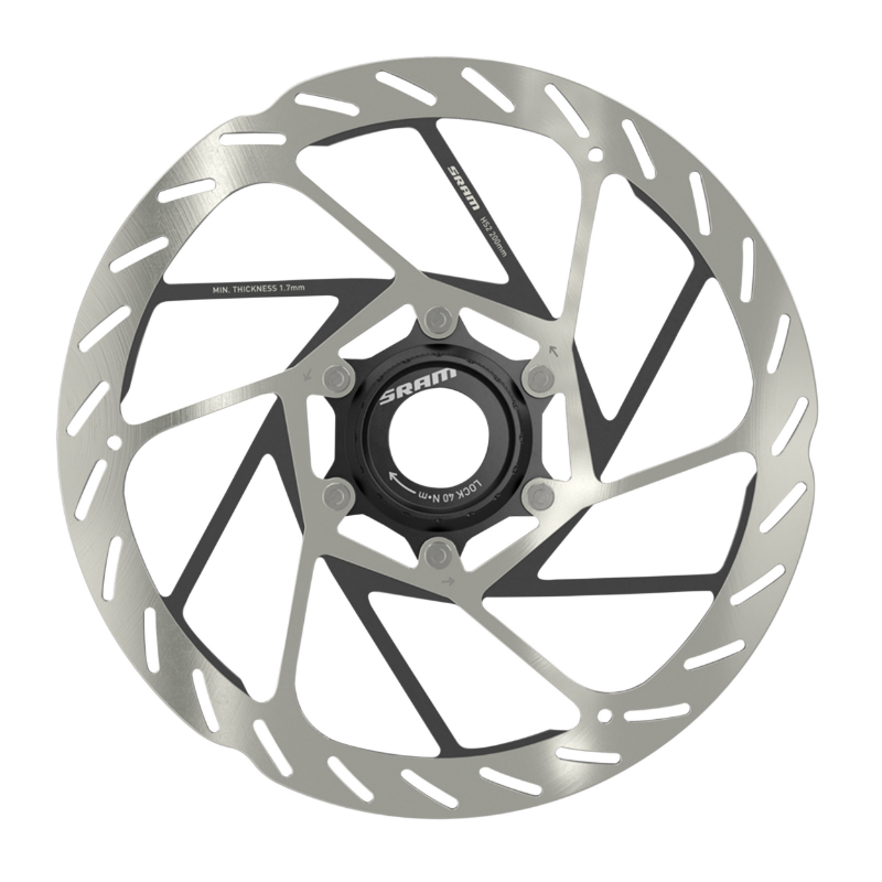 DISQUE DE FREIN VTT CENTERLOCK SRAM HS2 203MM ARGENT (BORD ARRONDI)