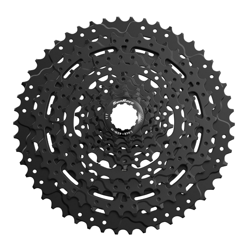 CASSETTE  9V. SUNRACE M993 11-46 VTT POUR SHIMANO NOIR (LIVRE EN BOITE)  (11-13-15-18-22-28-34-40-46)