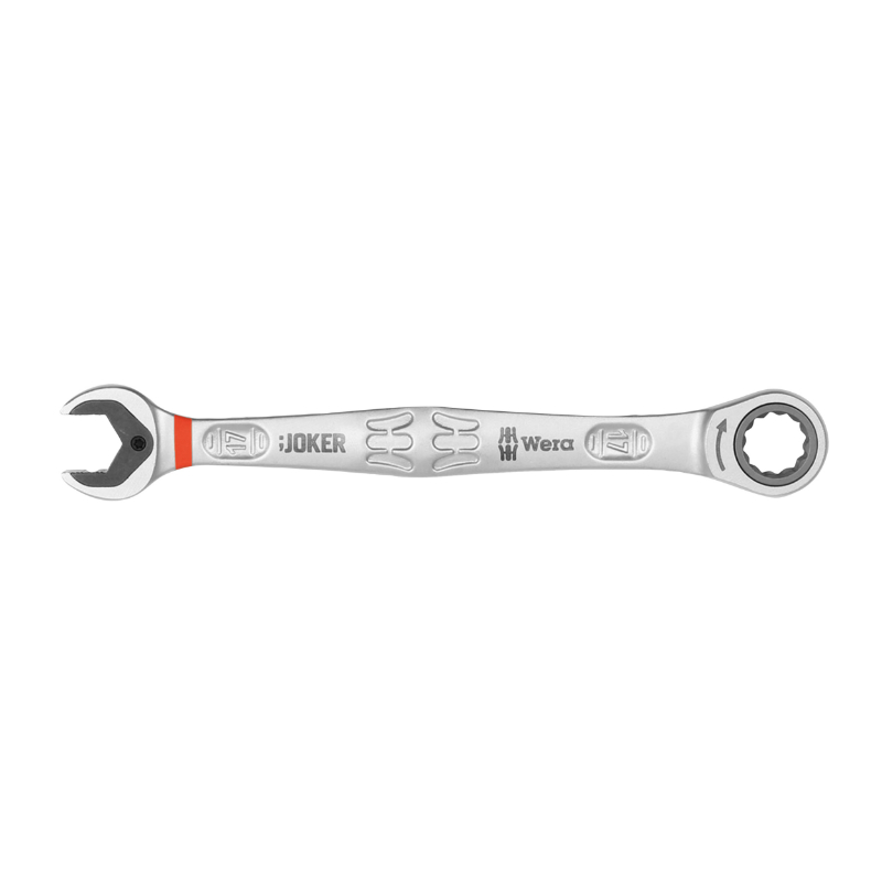 CLE MIXTE A CLIQUET WERA  6000 JOKER 17 MM (AVEC FONCTION RETENUE) CHROME MOLY (VENDU A L'UNITE)  -MARQUE ALLEMANDE POUR LES ATELIERS-