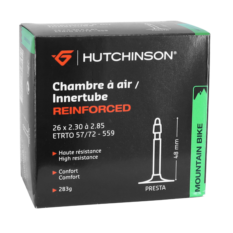 CHAMBRE A AIR VELO 26 X 2.30-2.85 HUTCHINSON RENFORCE KOLOSS VALVE PRESTA 48MM