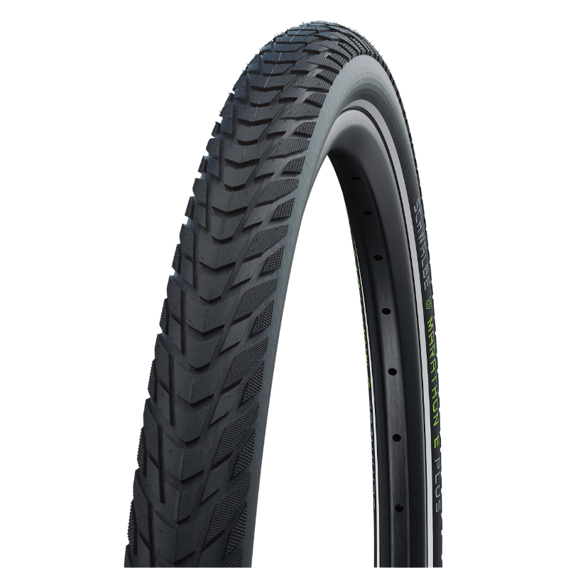 PNEU VTC - VAE URBAIN 700 X 38 SCHWALBE MARATHON E-PLUS NOIR TR (38-622) RENFORT 5MM FLANC REFLEX HOMOLOGUE VAE E50