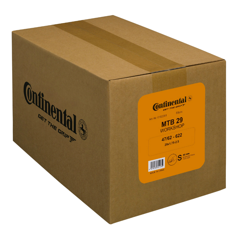 CHAMBRE A AIR VELO 29 X 1.75-2.50 CONTINENTAL VALVE PRESTA OBUS DEMONTABLE (CARTON DE 50 PIECES)