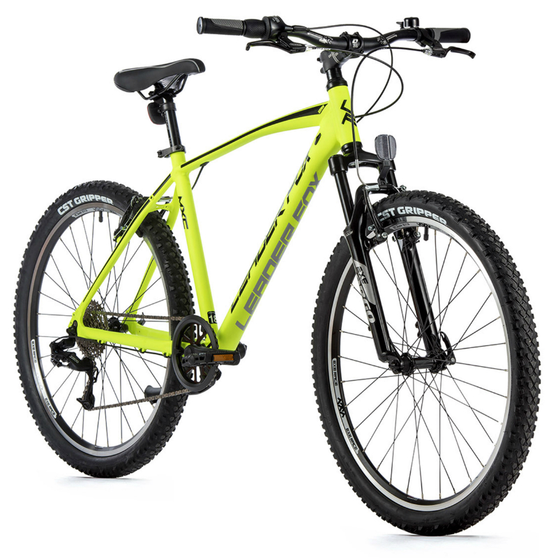 VELO MUSCULAIRE VTT 26 LEADER FOX MXC HOMME JAUNE FLUO 8V CADRE 20 POUCES (TAILLE ADULTE 180 à 188 CM)