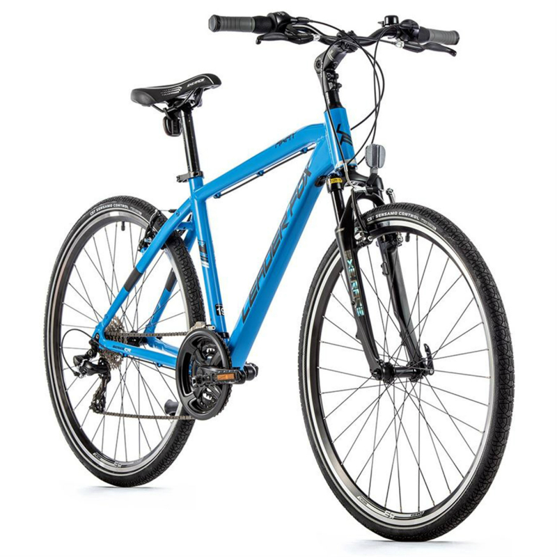 VELO MUSCULAIRE VTC 28 LEADER FOX AWAY HOMME BLEU MAT 7V CADRE 20,5 POUCES (TAILLE ADULTE 183 à 190 CM)