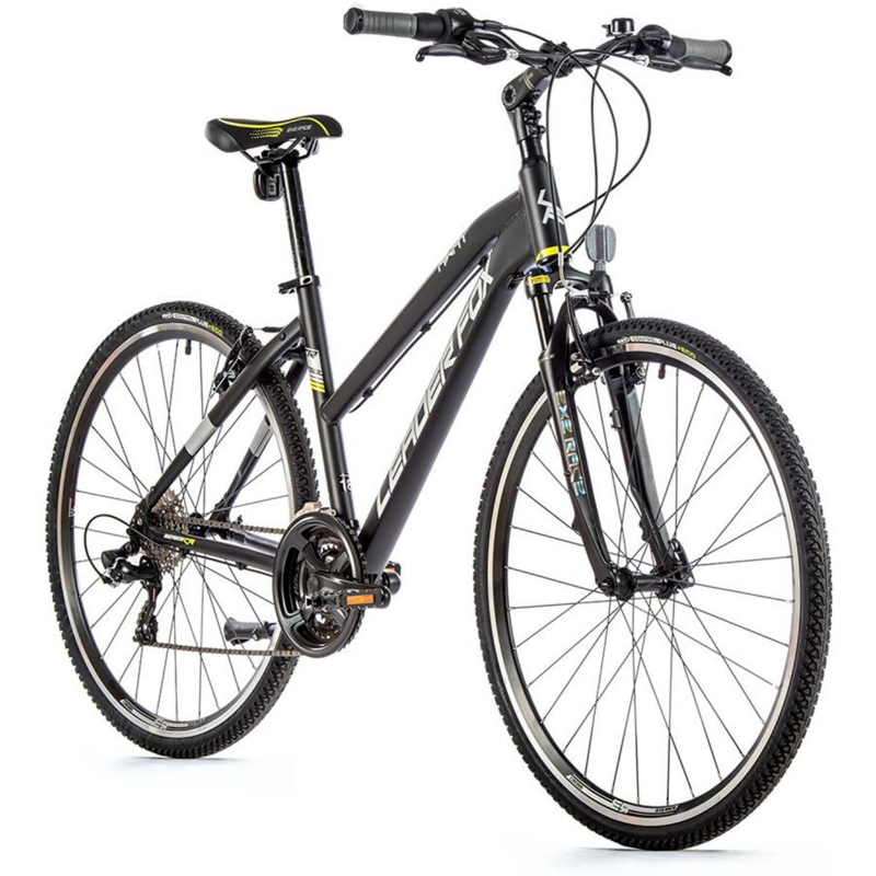 VELO MUSCULAIRE VTC 28 LEADER FOX AWAY 2023 FEMME NOIR MAT 7V CADRE 16,5 POUCES (TAILLE ADULTE 160 à 168 CM)