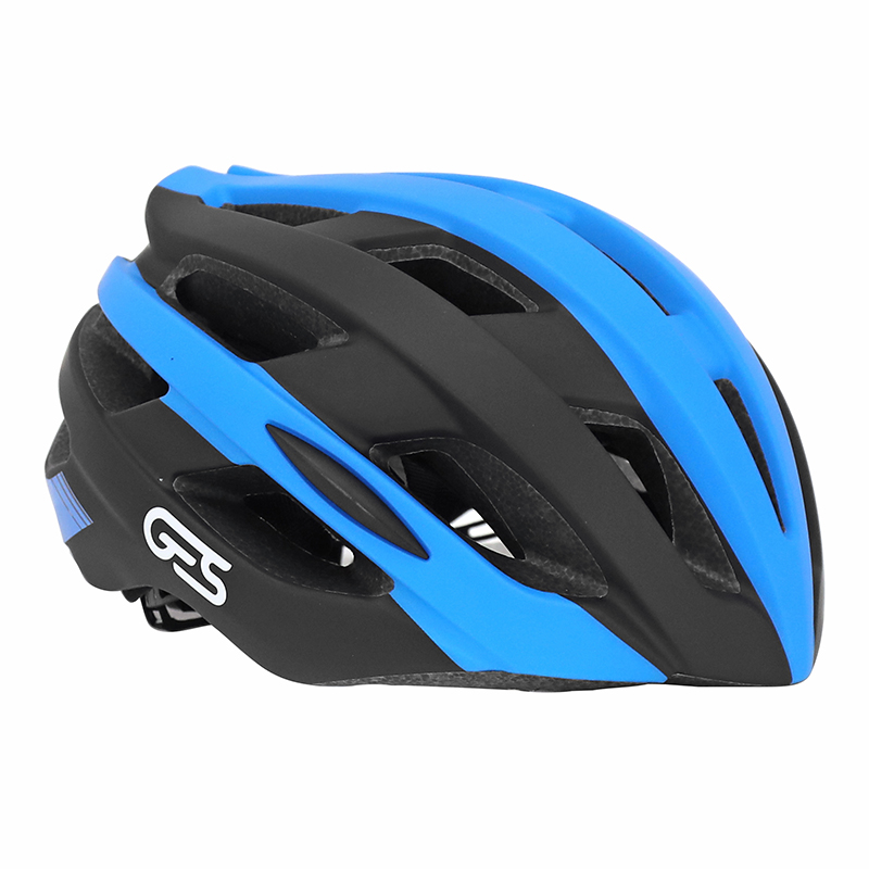 CASQUE VELO ADULTE GES ROUTE-GRAVEL ICON-12 NOIR-BLEU IN-MOLD TAILLE 54-58 FIT-SYSTEM (VENDU EN BOITE)