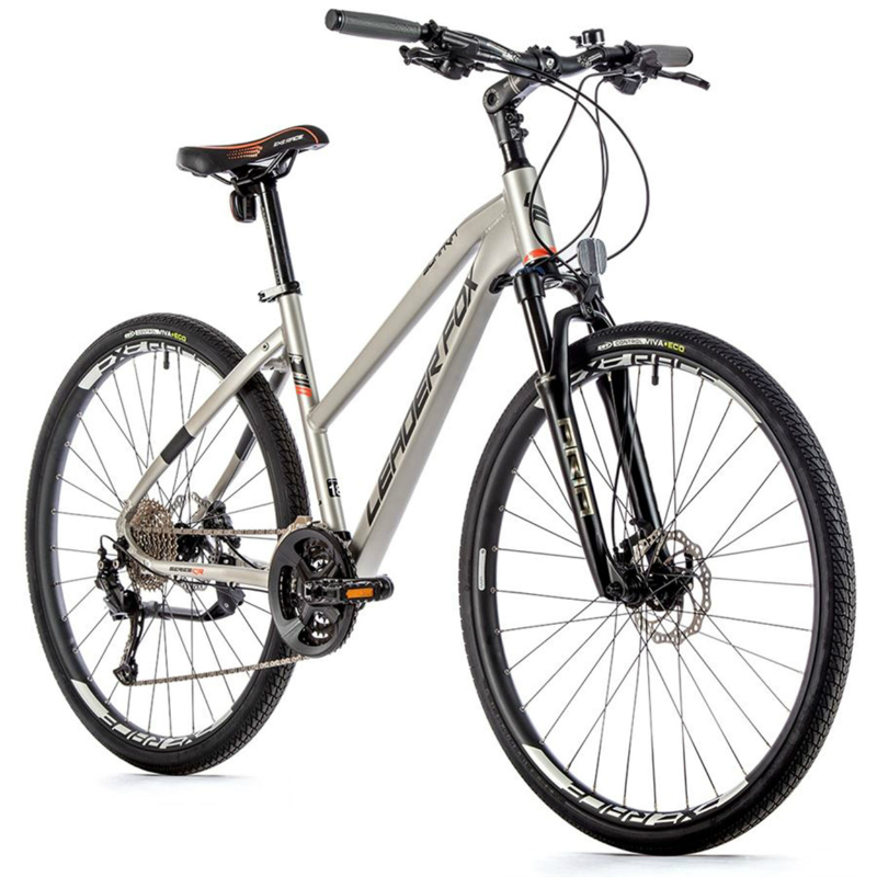 VELO MUSCULAIRE VTC 28 LEADER FOX SUMAVA FEMME ARGENT MAT 9V CADRE 16,5 POUCES (TAILLE ADULTE 160 à 168 CM)