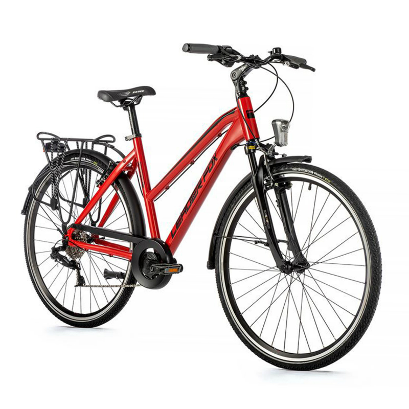 VELO MUSCULAIRE CITY BIKE 28 LEADER FOX FERRARA FEMME ROUGE DUCATI 8V CADRE 16,5 POUCES (TAILLE ADULTE 160 à 168 CM)