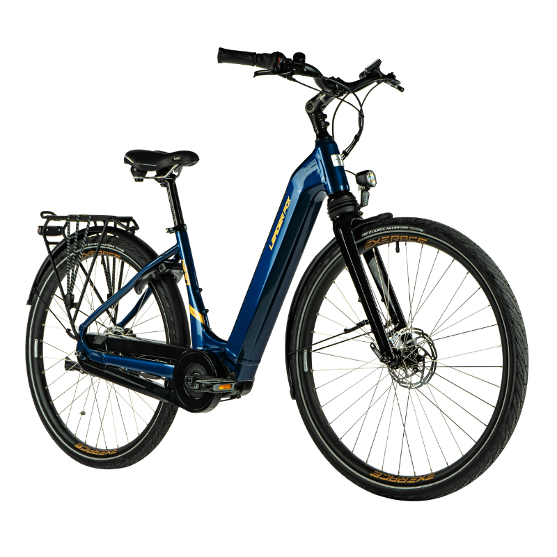 VELO ELECTRIQUE-VAE CITY 28 LEADER FOX NEBA MIXTE BLEU TIGRE 8V SHIMANO NEXUS MOTEUR CENTRAL BAFANG M420 36V 80NM BATTERIE 15AH (18'' - H46CM - TAILLE M - POUR ADULTE DE 168CM à 178CM)