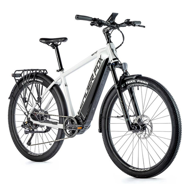 VELO ELECTRIQUE-VAE VTC 29 LEADER FOX BEND 2023 HOMME BLANC 9V MOTEUR CENTRAL BAFANG M510 36V 95NM BATTERIE 20AH (17,5'' - H45CM -TAILLE M - POUR ADULTE DE 168CM à 178CM)