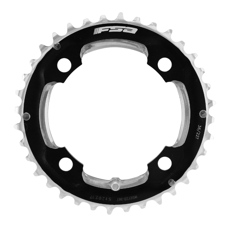 PLATEAU VTT 4BRA D.104 FSA ORIGINE 36DTS DOUBLE EXTERIEUR ALU NOIR 10-11V. (WB272B)