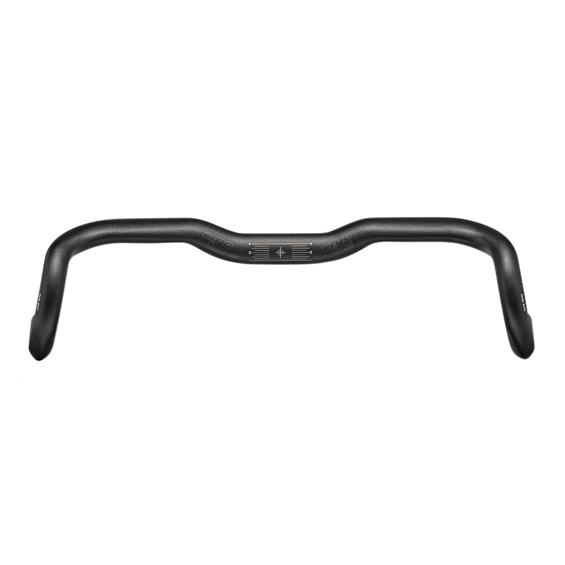 CINTRE ROUTE DEMI RELEVE ERGOTEC RANDONNEUR ER-20 ALU NOIR DIAM 31.8MM L 440-533 MM RELEVE 20 MM (HOMOLOGUE NIVEAU 5)