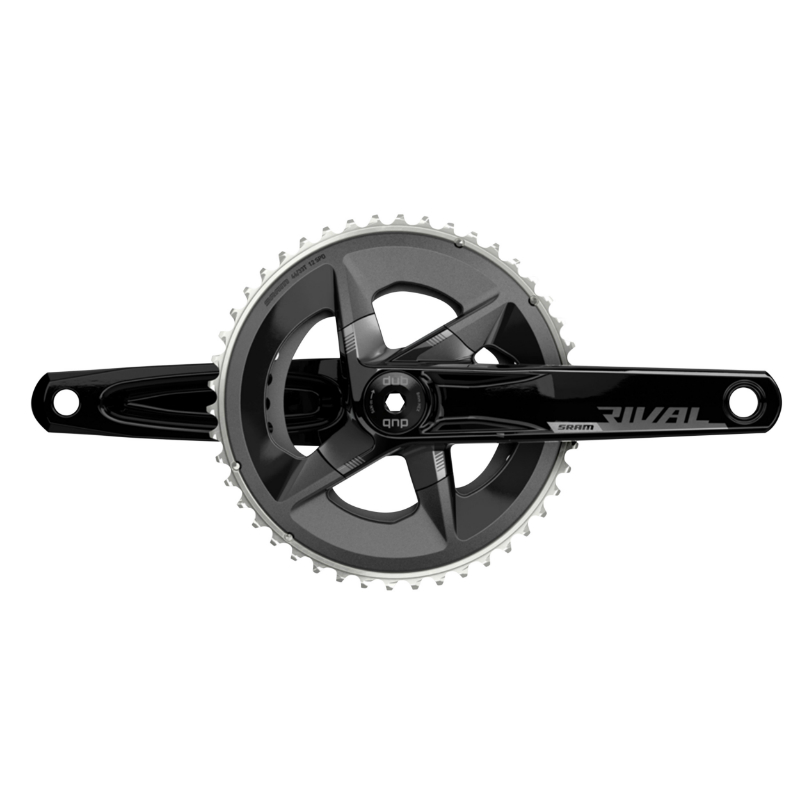 PEDALIER ROUTE SRAM 12V. RIVAL ALU GRAVEL AXE INTEGRE DUB 172.5MM 46X33DTS ENTRAXE PLATEAUX 107MM (SANS CUVETTES)