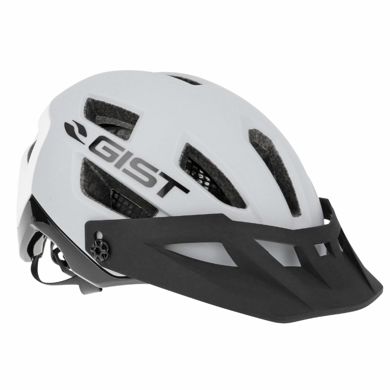 CASQUE VELO ADULTE GIST VTT KOP GRIS CLAIR IN-MOLD TAILLE 53-59 AVEC VISIERE REGLABLE EN 3 POSITIONS ET FIT-SYSTEM (VENDU EN BOITE)