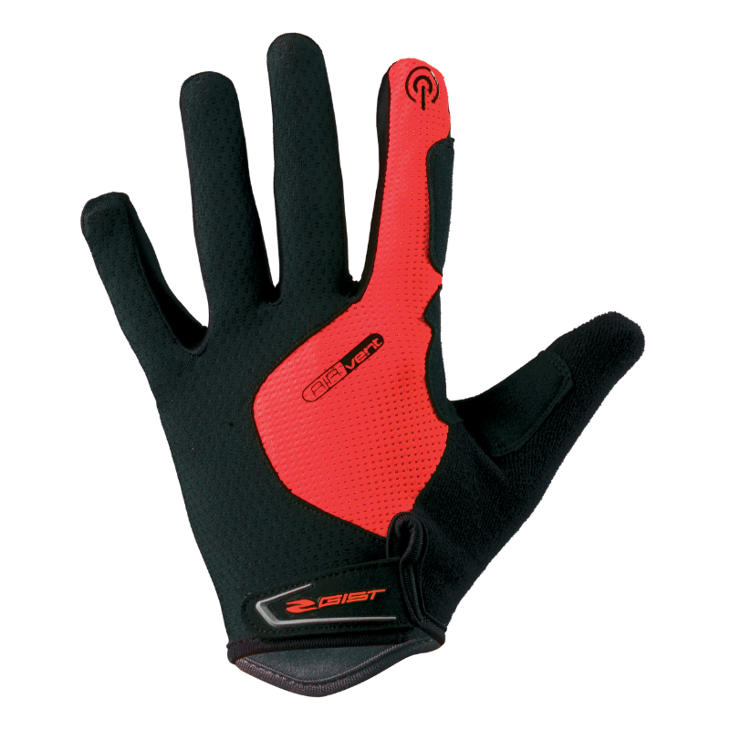 GANTS VELO VTT LONG GIST HERO GEL ROUGE   S (PAIRE SUR CARTE) COMPATIBLE ECRAN TACTILE -5532