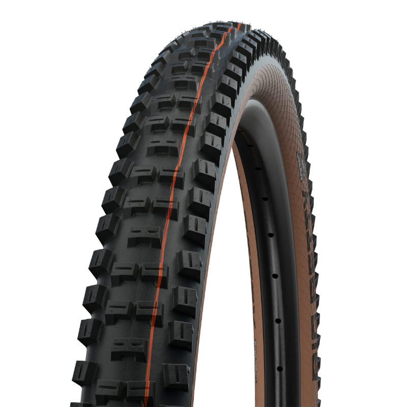 PNEU VTT GRAVITY - VAE 27.5 X 2.40 SCHWALBE BIG BETTY ADDIX SUPER GRAVITY ENDURO NOIR-FLANC BRONZE TLE TUBELESS READY TS (62-584) (650B) HOMOLOGUE VAE E50