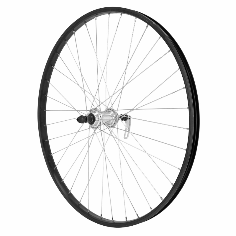 ROUE VTT PATIN BLOCAGE 26" M110 ARRIERE NOIR MOYEU ARGENT ROUE LIBRE 7-6V JANTE 21C