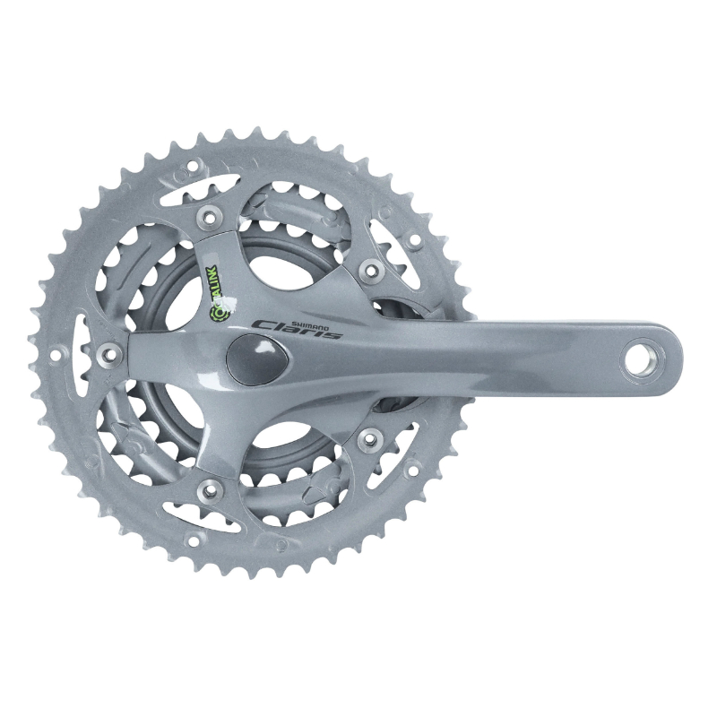 PEDALIER ROUTE SHIMANO  8-9V. CLARIS GRIS 170 MM 50-39-30 (AXE OCTALINK 118MM)