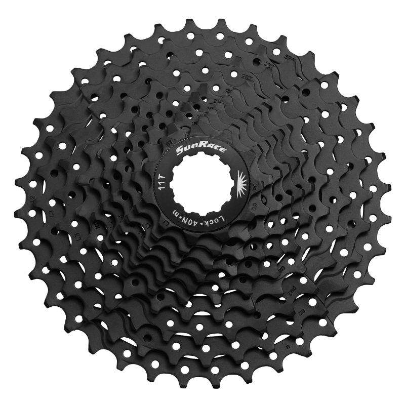 CASSETTE 10V. SUNRACE MS1 11-36 VTT POUR SHIMANO NOIR (LIVRE EN BOITE) (11-13-15-17-19-21-24-28-32-36)