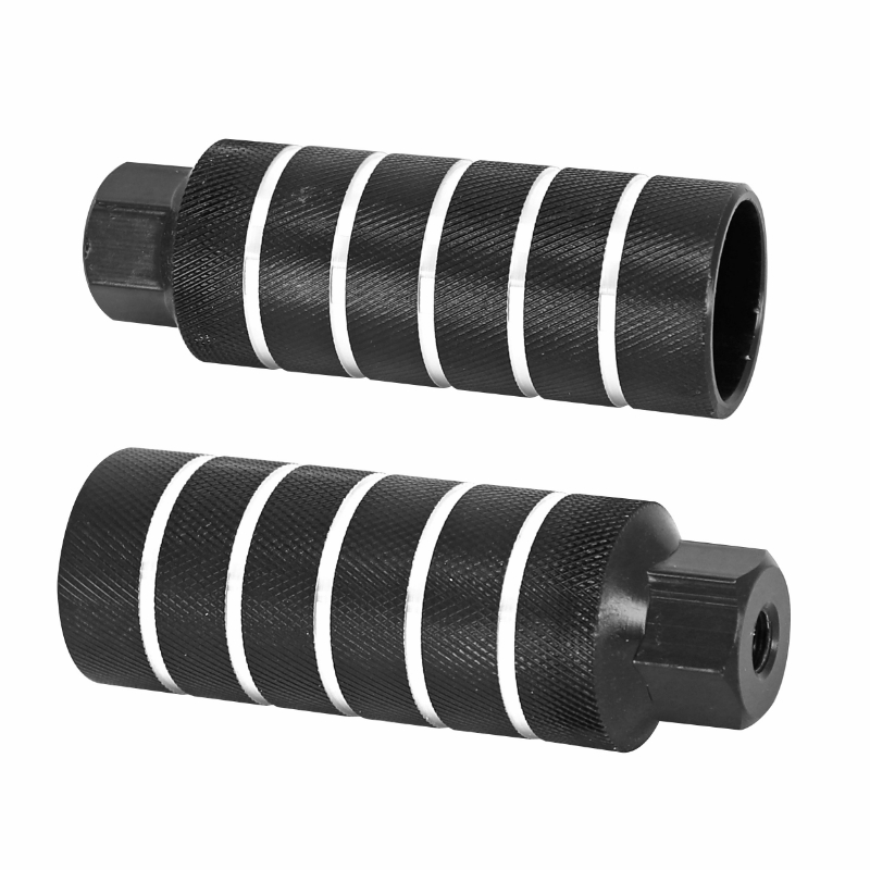 REPOSE PIED BMX ALU DIAM 36 MM NOIR  LONG 100 MM  POUR AXE DE 3-8 (PAIRE)