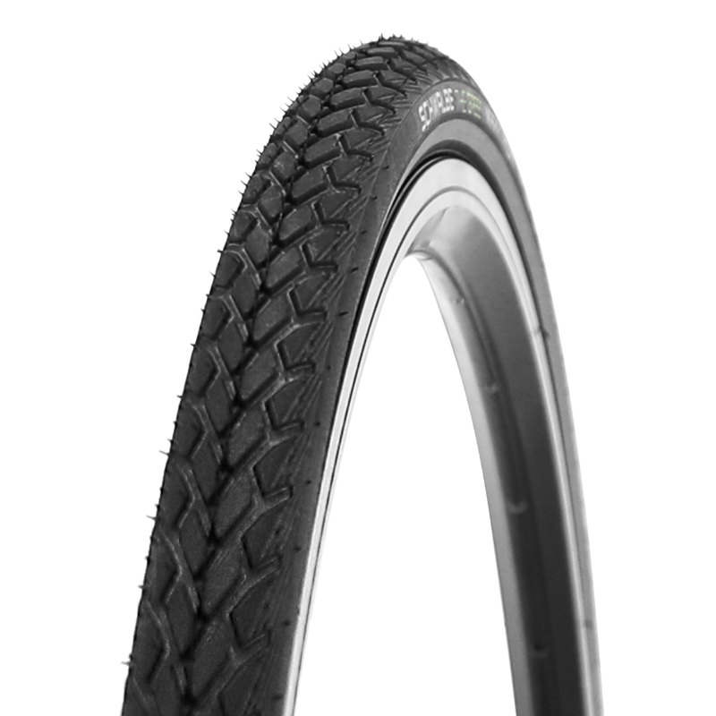 PNEU ROUTE 700 X 23 SCHWALBE MARATHON GREEN NOIR TR (23-622) RENFORT GREENGUARD  FLANC REFLEX COMPATIBLE VAE