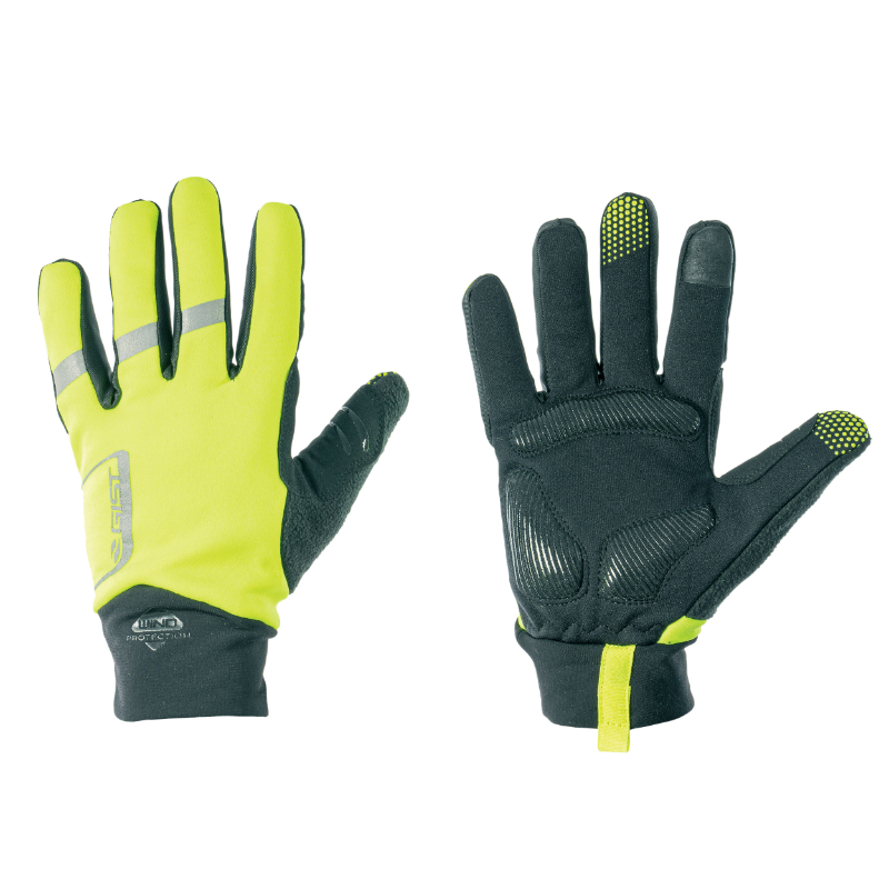 GANTS VELO HIVER LONG GIST WAY TOUCH MEMBRANE ANTI PLUIE ET IMPERMEABLE JAUNE FLUO L (PAIRE SUR CARTE) COMPATIBLE ECRAN TACTILE   -5494