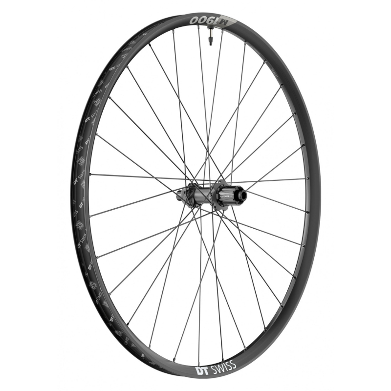 ROUE VTT DISQUE 29" DT SWISS M1900 BOOST CENTERLOCK TUBELESS READY ARRIERE NOIR SHIMANO 10-11V  AXE TRAVERSANT 12-148 - JANTE 30C - RESISTE POIDS 110KGS