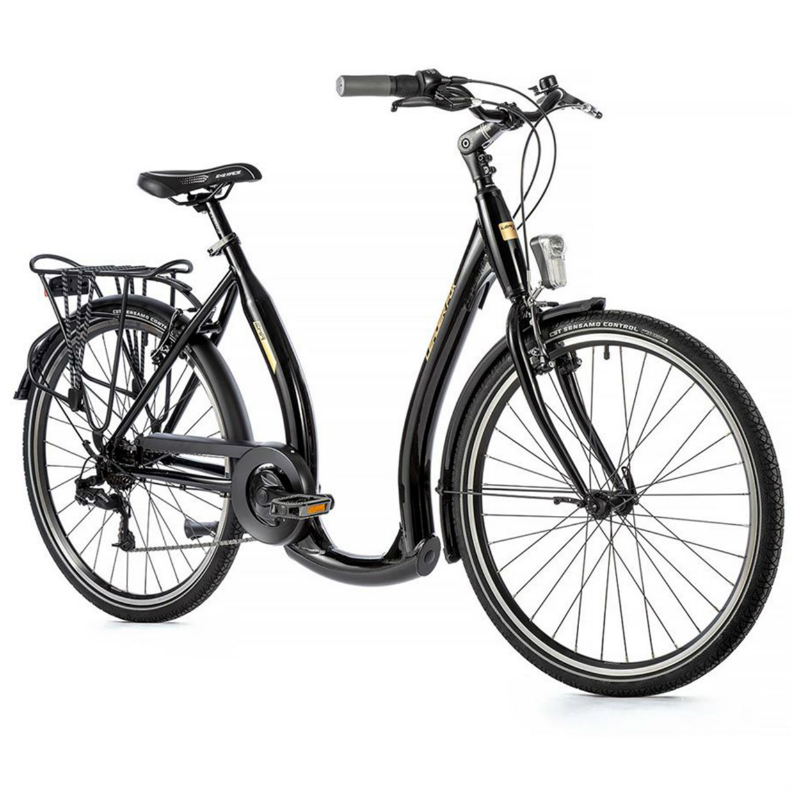 VELO MUSCULAIRE CITY BIKE 26 LEADER FOX EMA 2023 FEMME NOIR 7V CADRE ALU 19 POUCES (TAILLE ADULTE 175 à 183 CM)