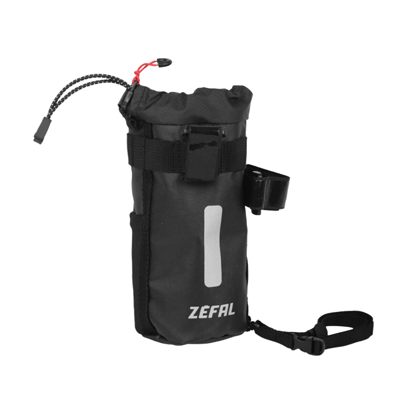 SACOCHE DE CINTRE-GUIDON VELO ZEFAL Z ADVENTURE POUCH BAG NOIR FIXATION VELCROS (LG180MM X D90MM - 1.1 LITRE) - AVEC REFLECTEURS