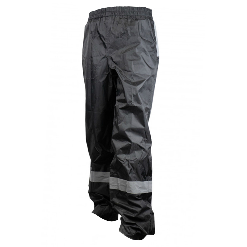 PANTALON DE PLUIE WATERPROOF NOIR AVEC REFLECTEUR TAILLE  M-L (HOMOLOGUE CE) -TAILLE 1.68 à 1.78M