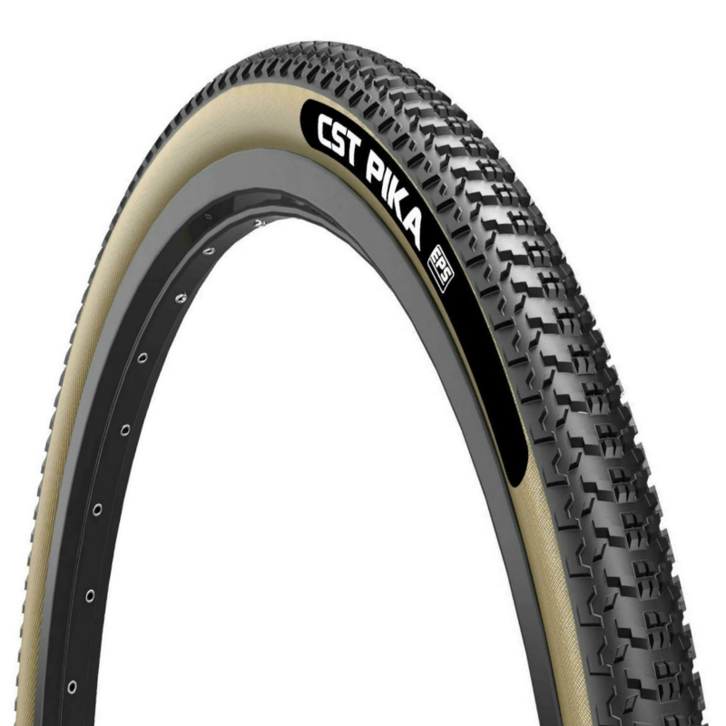 PNEU GRAVEL 700 X 42 CST PIKA PROTECTION TUBELESS READY NOIR-BEIGE TS (42-622) - DUAL COMPOUND