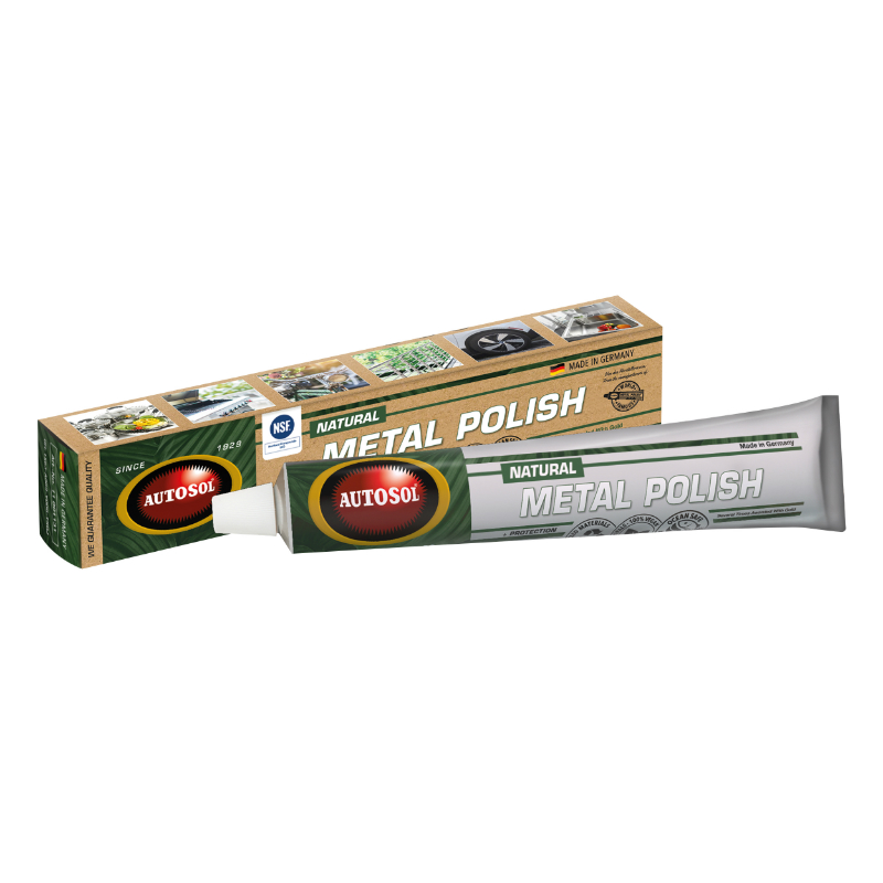 POLISH METAL AUTOSOL NATURAL (TUBE 75 ML) (POLI TOUT METAL : ALU, INOX, ACIER...) (MADE IN GERMANY - QUALITE PREMIUM)