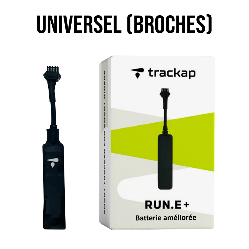 TRACKER - TRACEUR - DISPOSITIF DE SECURITE TRACKAP GPS RUN E+ 2023 UNIVERSEL (BROCHES) AVEC 1 AN ABONNEMENT BASE