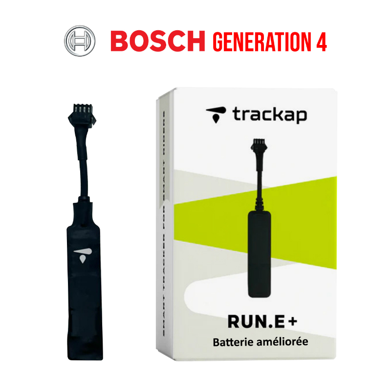 TRACKER - TRACEUR - DISPOSITIF DE SECURITE TRACKAP GPS RUN E+ 2023 COMPATIBLE BOSCH GENERATION 4 (SUR PRISE ACCESSOIRE) AVEC 1 AN ABONNEMENT BASE