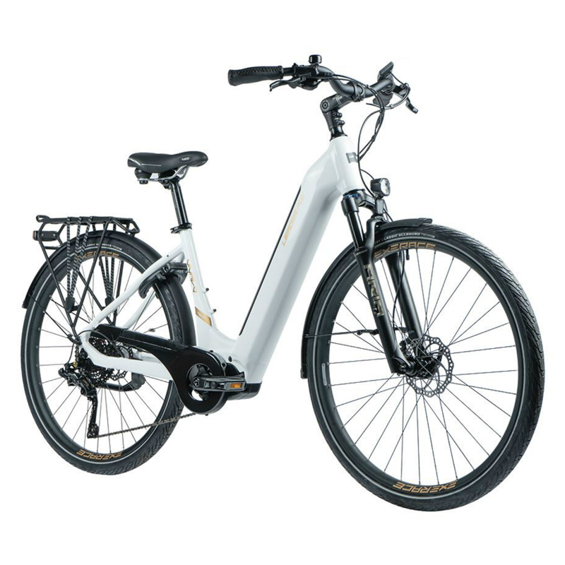 VELO ELECTRIQUE-VAE CITY 28 LEADER FOX VIVALO MIXTE BLANC 9V MOTEUR CENTRAL BAFANG M420 36V 80NM BATTERIE 15AH (16,5'' - H43CM - TAILLE S - POUR ADULTE DE 158CM à 168CM)