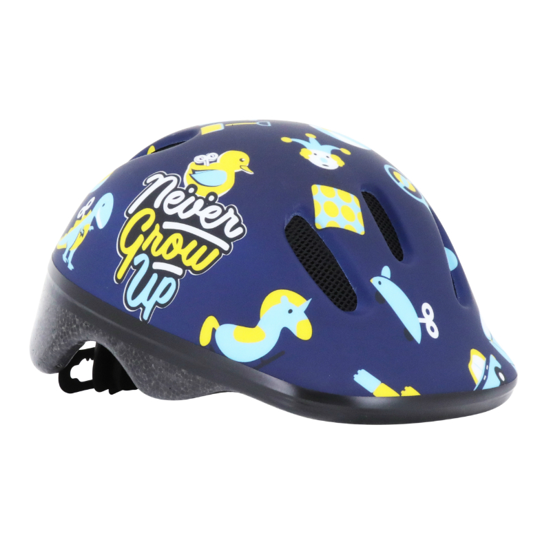 CASQUE VELO ENFANT-BEBE POLISPORT TOYS BLEU TAILLE 44-48CM AVEC MOLETTE (VENDU SUR CARTE)