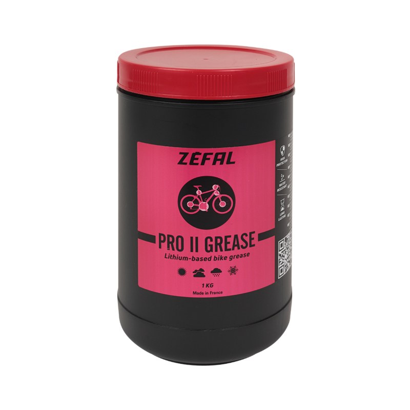 GRAISSE VELO LITHIUM ZEFAL PRO II GREASE POUR ROULEMENT-MOYEU-BOITIER-TIGE DE SELLE (POT 1 KG)