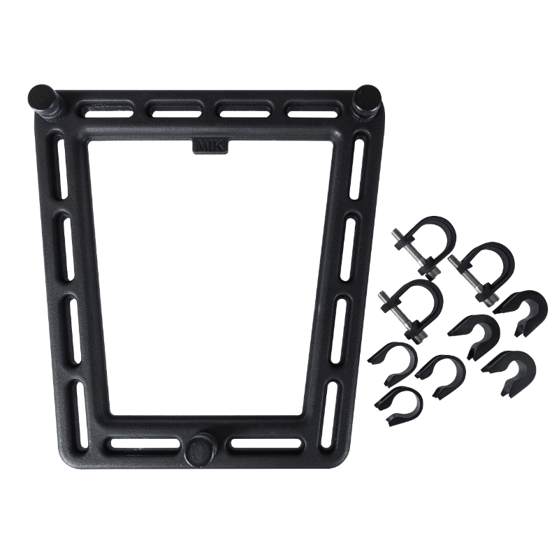 PLATINE NOIR POUR FIXATION DU SYSTEME MIK STUDS - S'ADAPTE SUR LES PORTE BAGAGE STANDARD (SUPPORT AVEC KIT ADAPTATION) (VENDU A L'UNITE)