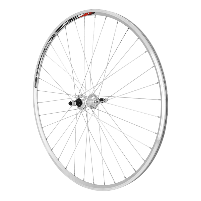 ROUE ROUTE PATIN 700 ELAN CFX ARGENT AVEC ECROUS ARRIERE MOYEU ALU ROUE LIBRE 7-6V 36 RAYONS GALVA JANTE 13C