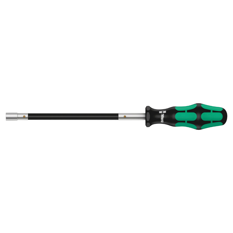 TOURNEVIS A TETE FLEXIBLE WERA 391 6 PANS DIAM 6 MM NOIR-VERT (VENDU A L'UNITE)  -MARQUE ALLEMANDE POUR LES ATELIERS-