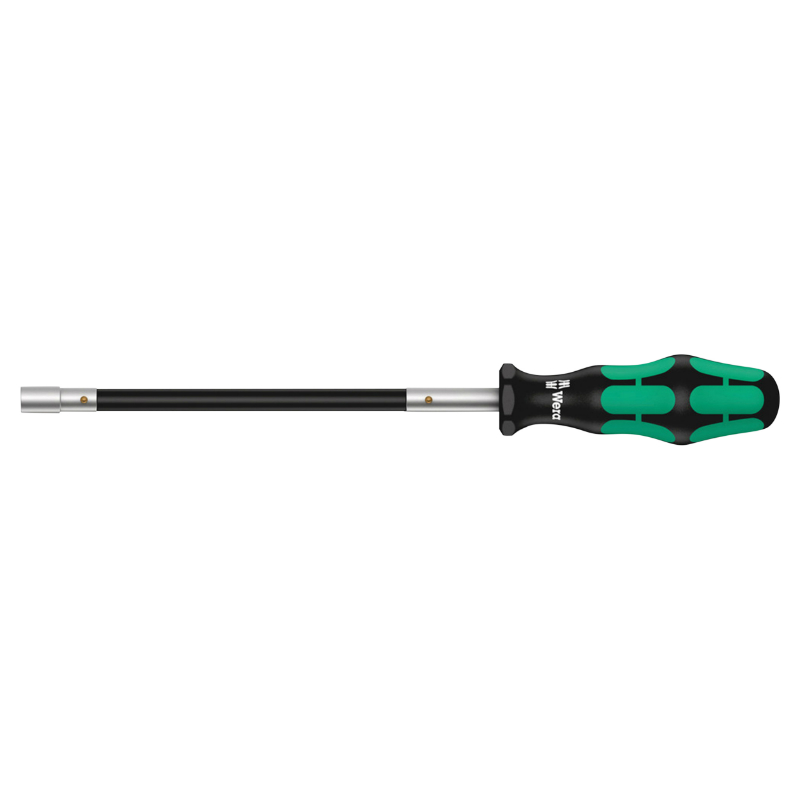 TOURNEVIS A TETE FLEXIBLE WERA 391 6 PANS DIAM 8 MM NOIR-VERT (VENDU A L'UNITE)  -MARQUE ALLEMANDE POUR LES ATELIERS-