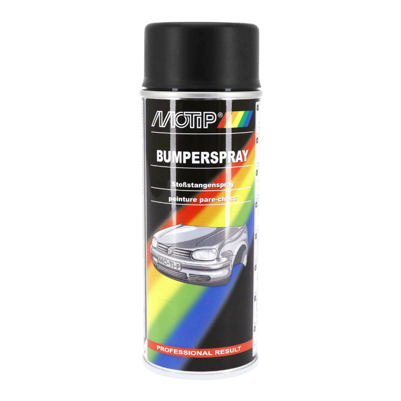 BOMBE DE PEINTURE MOTIP BUMPERSPRAY PLASTIQUE NOIR 400 ML (04073)