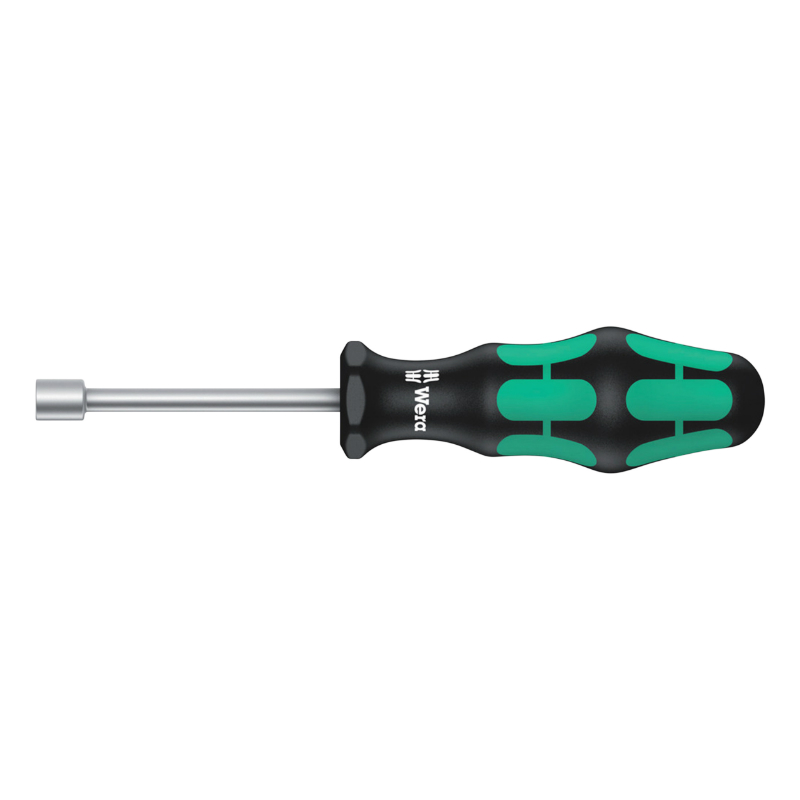 TOURNEVIS A DOUILLE WERA 395 HOLO 10 MM NOIR-VERT (VENDU A L'UNITE)  -MARQUE ALLEMANDE POUR LES ATELIERS-