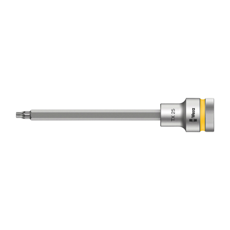 DOUILLE TORX WERA 8767 HF ZYKLOP 1-2 DIAM 25 MM LONGUEUR 140 MM (VENDU A L'UNITE)  -MARQUE ALLEMANDE POUR LES ATELIERS-