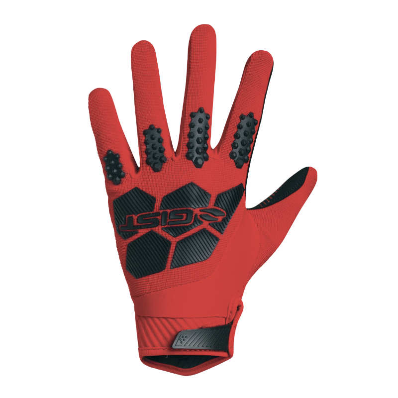 GANTS VELO VTT LONG GIST ARMOR ROUGE   S (PAIRE SUR CARTE) COMPATIBLE ECRAN TACTILE -5555