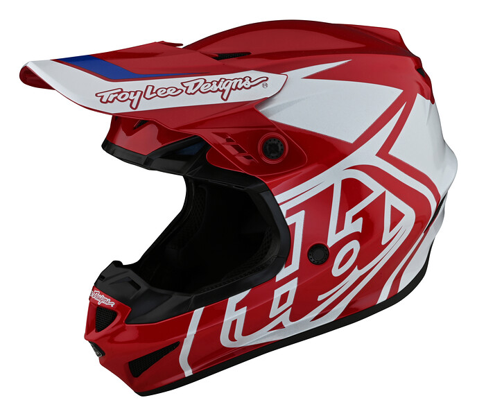 TROY LEE DESIGNS GP HELMET, OVERLOAD, RED/WHITE, S | 55-56CM TROY LEE DESIGNS GP HELMET, OVERLOAD, RED/WHITE, S | 55-56CM