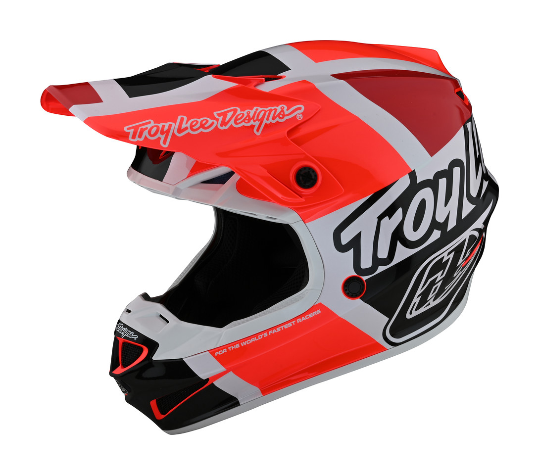 TROY LEE DESIGNS SE4 POLYACRYLITE MIPS HELMET, QUATTRO, RED/CHARCOAL, M | 57-58CM TROY LEE DESIGNS SE4 POLYACRYLITE MIPS HELMET, QUATTRO, RED/CHARCOAL, M | 57-58CM