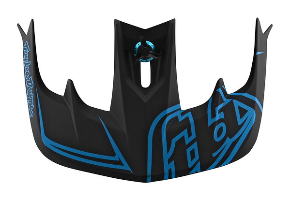 TROY LEE DESIGNS STAGE VISOR, PINSTRIPE, BLACK/CYAN, ONE SIZE TROY LEE DESIGNS STAGE VISOR, PINSTRIPE, BLACK/CYAN, ONE SIZE