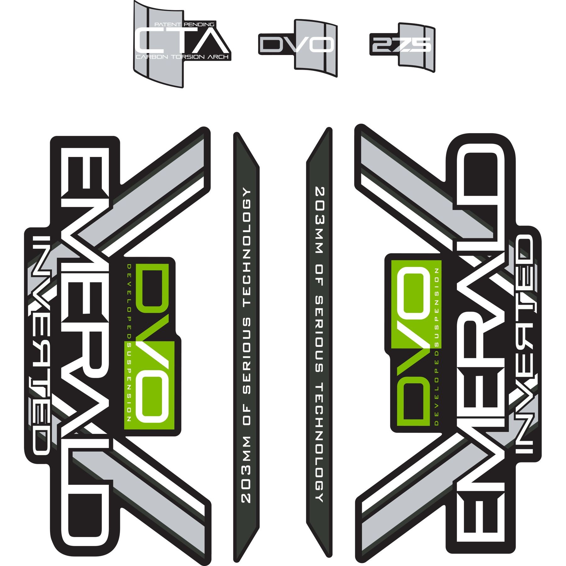 DVO DECAL SET, 26", EMERALD DVO DECAL SET, 26", EMERALD