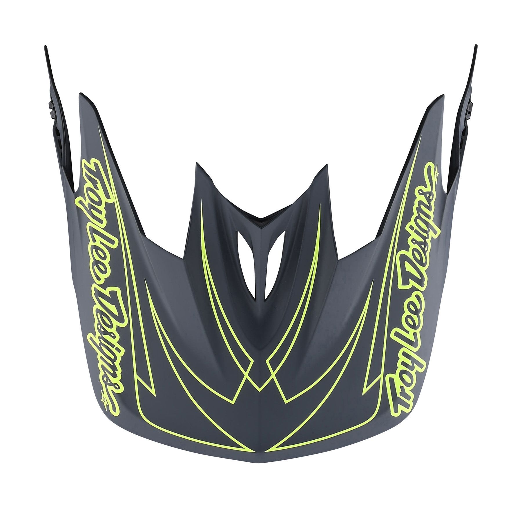 TROY LEE DESIGNS D3 HELMET VISOR, SPIDERSTRIPE, GRAY/YELLOW, ONE SIZE TROY LEE DESIGNS D3 HELMET VISOR, SPIDERSTRIPE, GRAY/YELLOW, ONE SIZE
